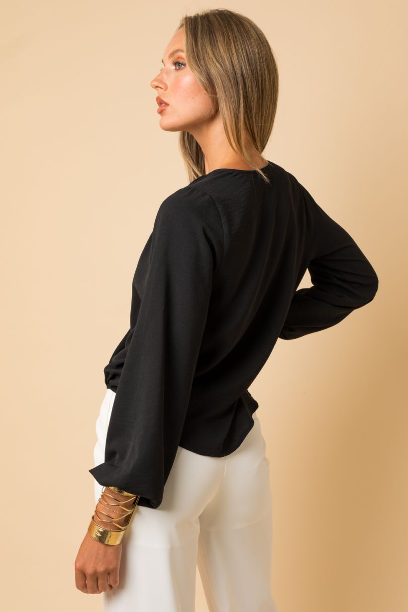 Glamour Hour Surplice Blouse