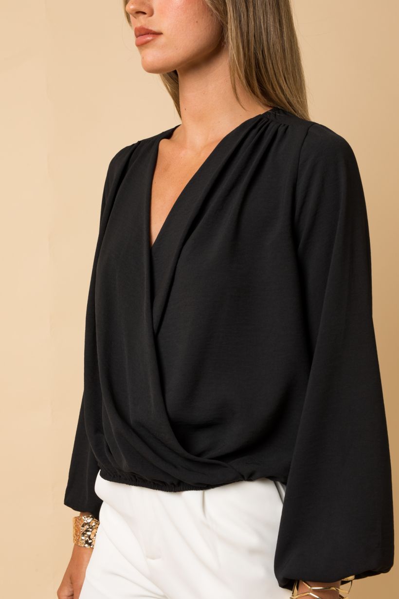 Glamour Hour Surplice Blouse