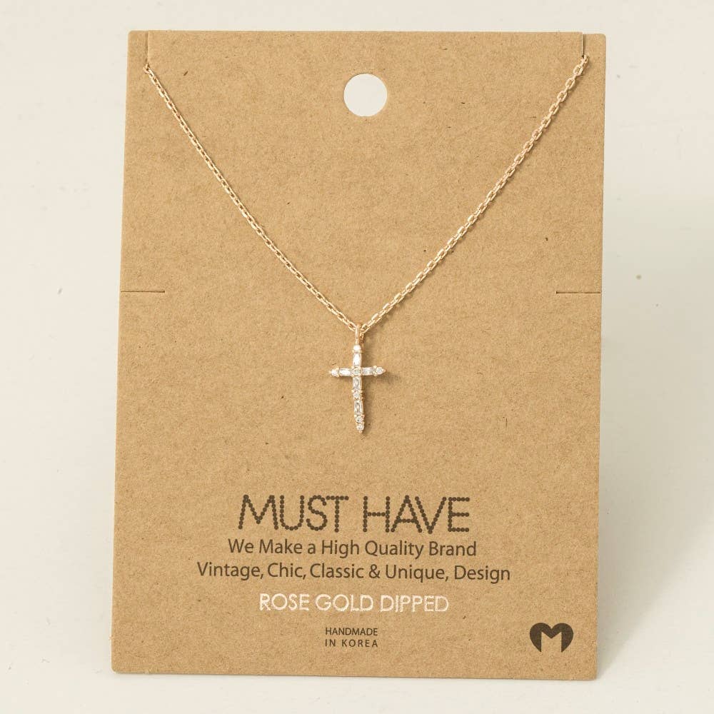 Cross My Heart Pendant Necklace