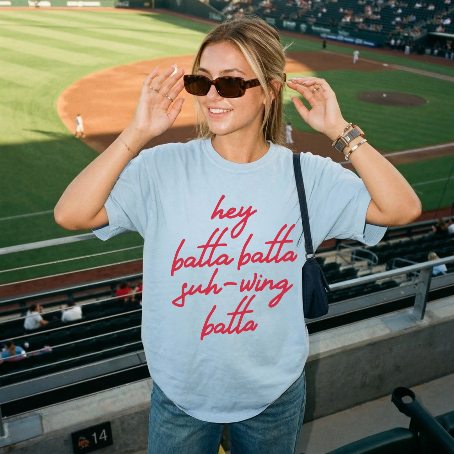 Hey Batta Batta Swing Batta Graphic Tee- 2 colors