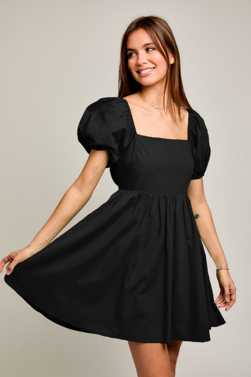 Claire Puff Sleeve Babydoll Dress