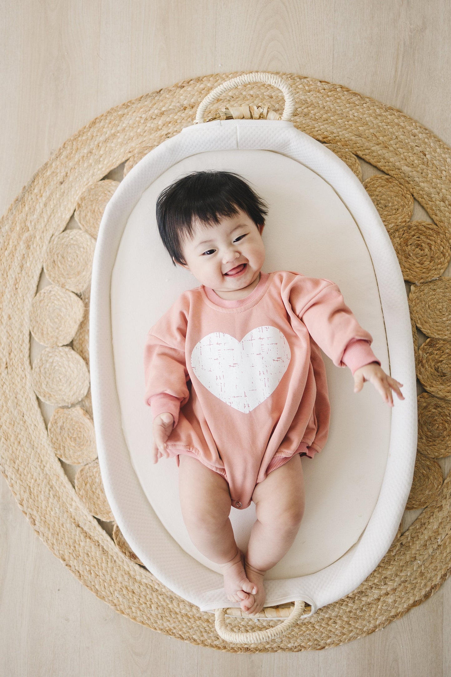 Distressed Heart Sweatshirt Romper - 5 colors