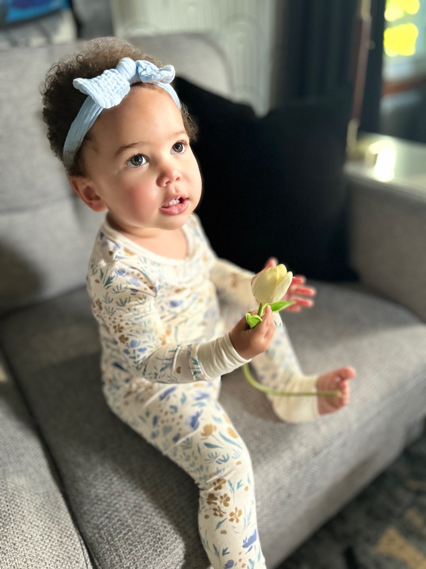 Fall Floral Baby Bamboo Pajamas- Multiple Style Options