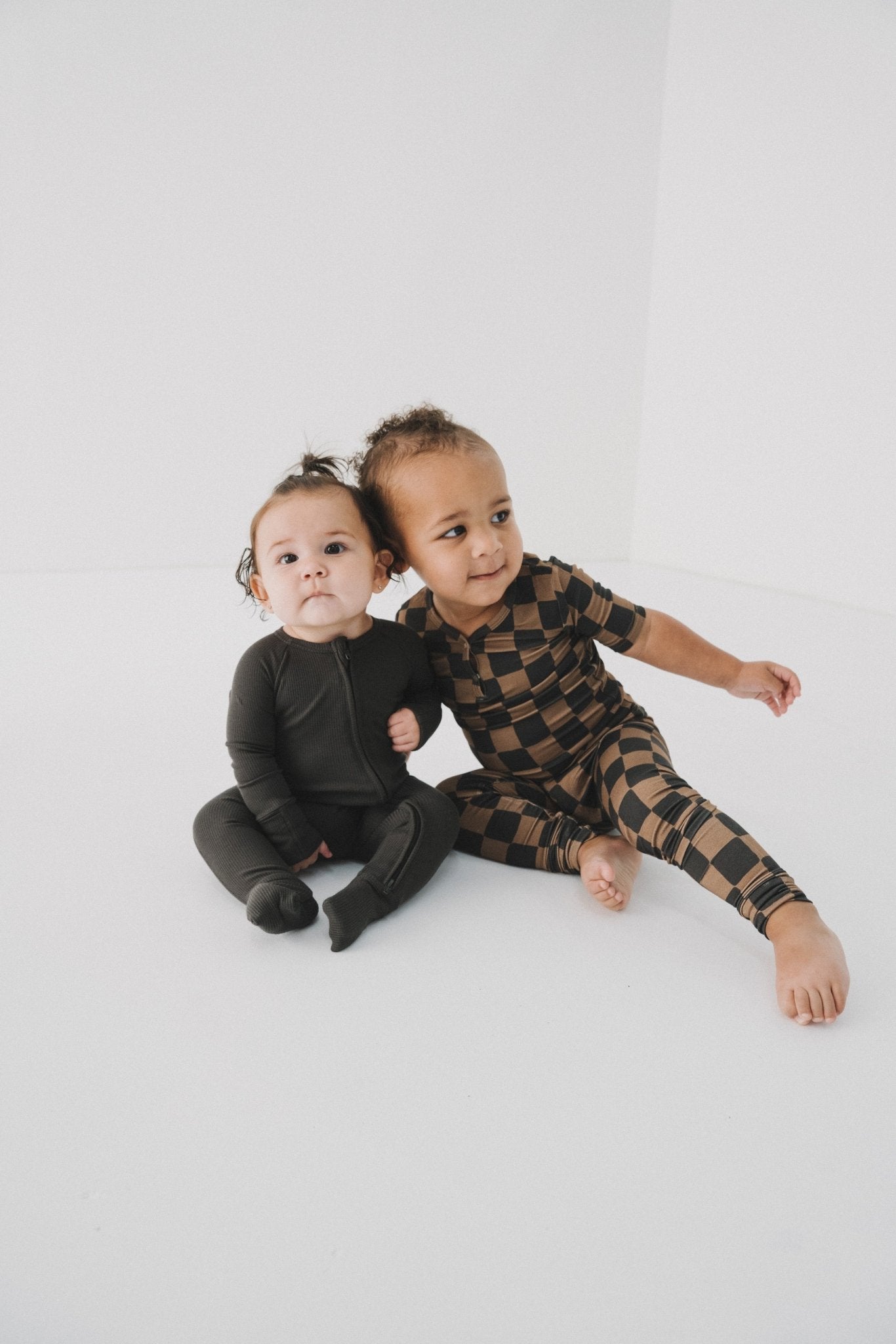 Checkered 2pc Pajama Set- Ink & Earth