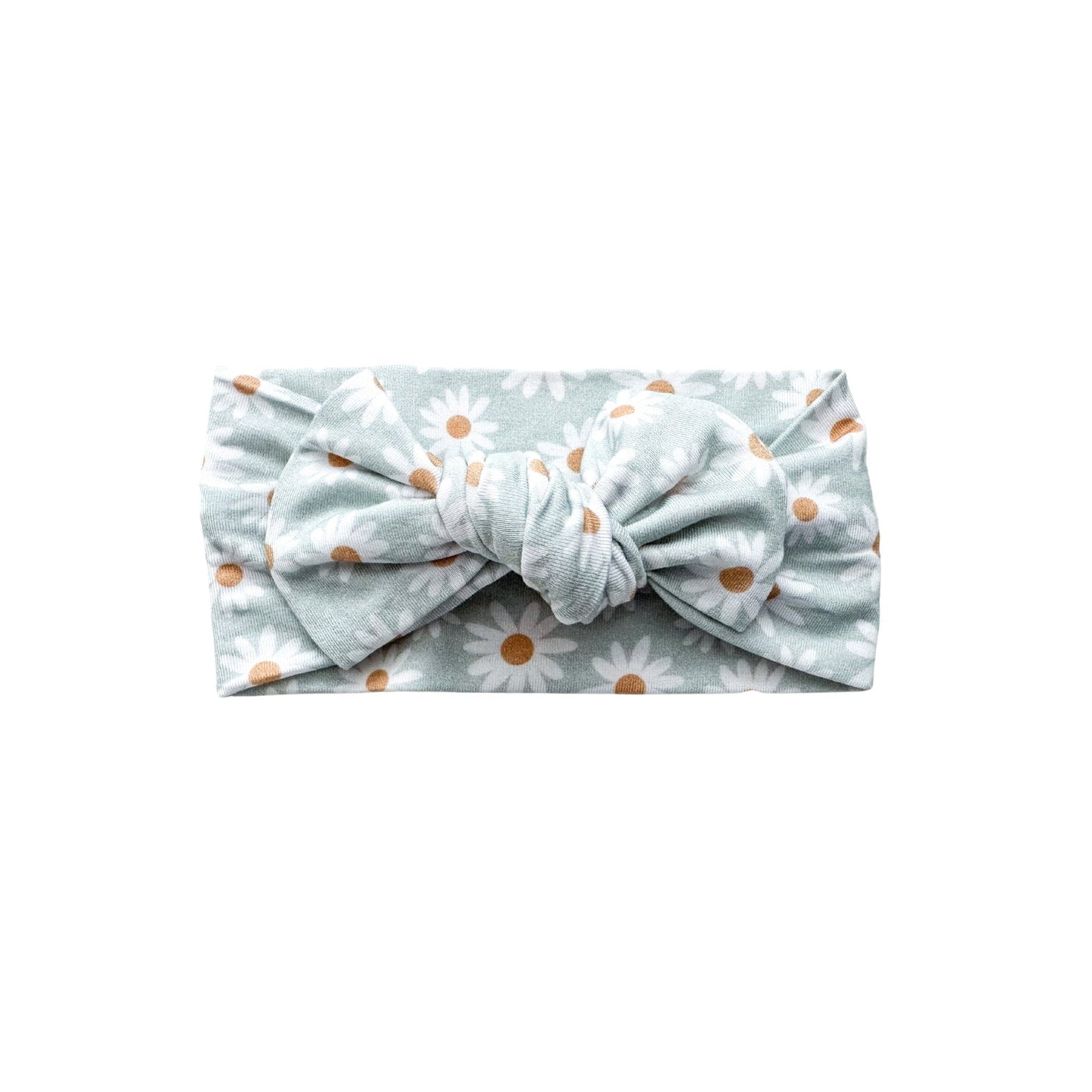 Knotted Baby Gown - Blue Daisy