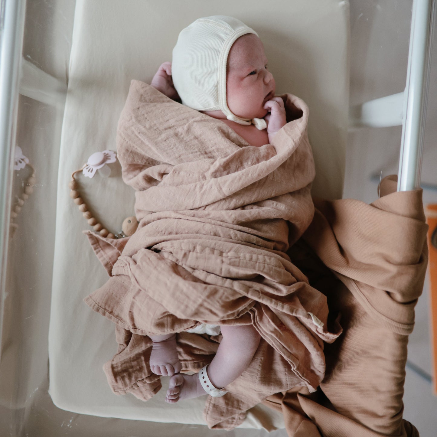 Organic Cotton Muslin Swaddle Blanket- Multiple Color Options