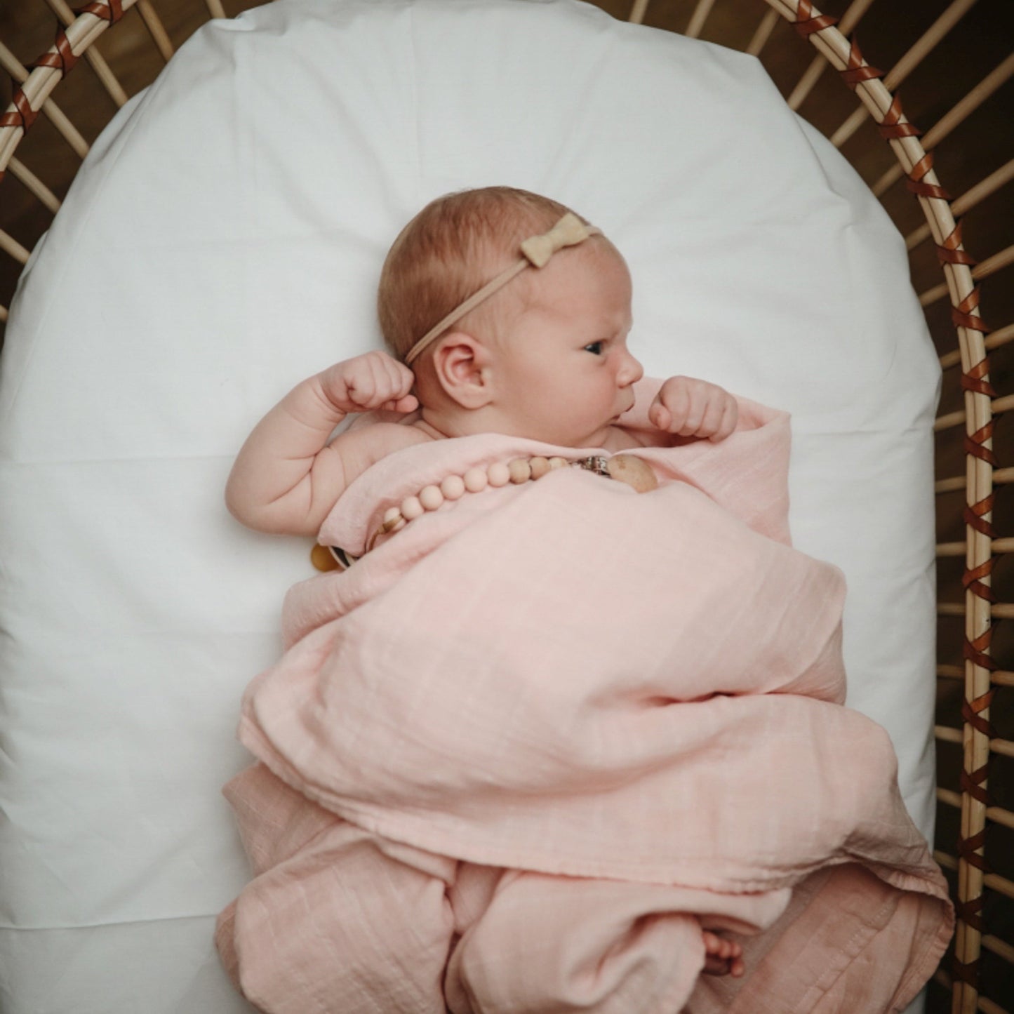 Organic Cotton Muslin Swaddle Blanket- Multiple Color Options