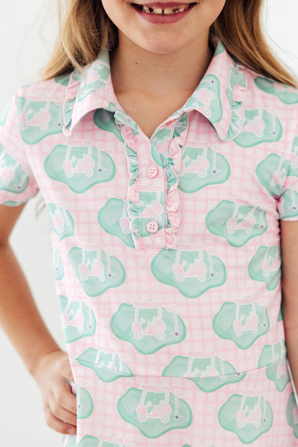 She's on the Green Polo Dress