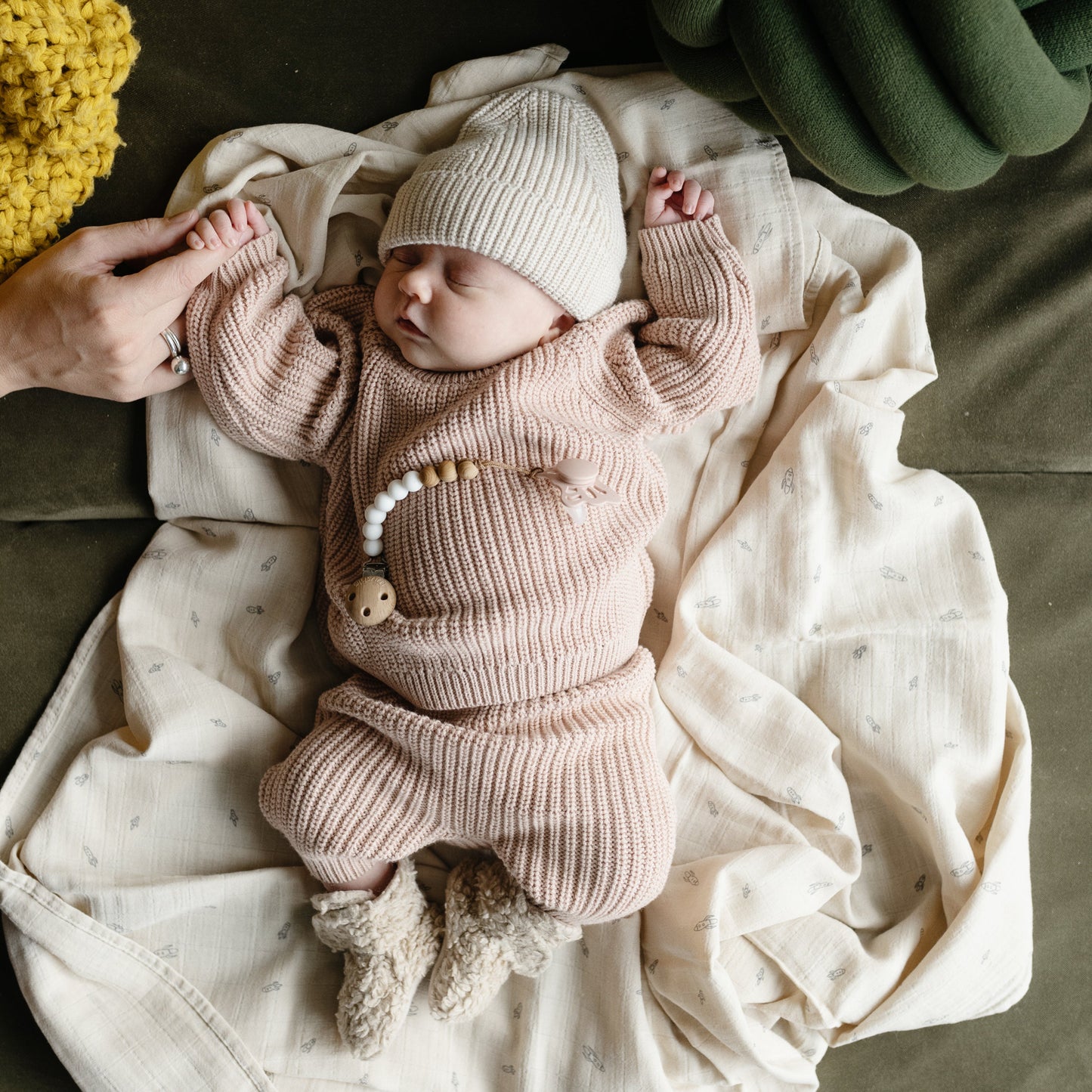 Organic Cotton Muslin Swaddle Blanket- Multiple Color Options