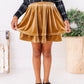 Carmel Velvet | 2-Tiered SKORT