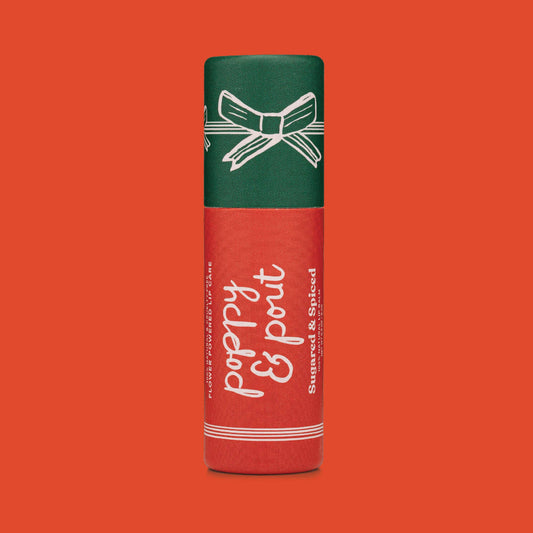 Poppy & Pout Sugared & Spiced Lip Balm, Limited Holiday Edition