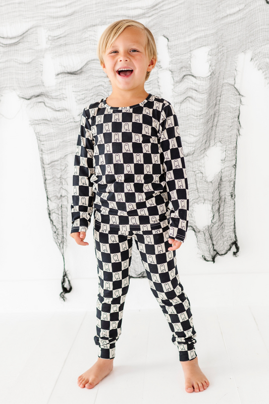 Checkered Ghost Bamboo PJ Set