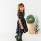 Black Plaid | Scoop Back Dress