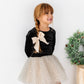 Black Velvet | Bow Back Long Sleeve Top