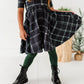 Black Plaid | Scoop Back Dress