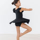Black Short Sleeve Twirl Leotard