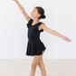 Black Short Sleeve Twirl Leotard
