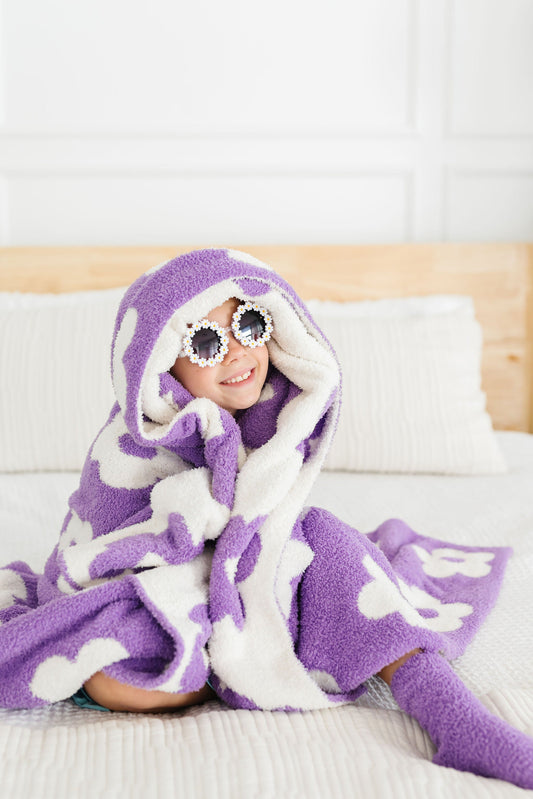 Lilac Flower Cozy Blanket