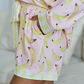Cozy Crush Pajama Shorts - Banana Bliss