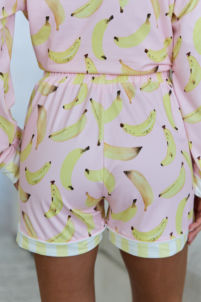 Cozy Crush Pajama Shorts - Banana Bliss