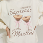 Espresso Martini Cream Graphic Sweatshirt
