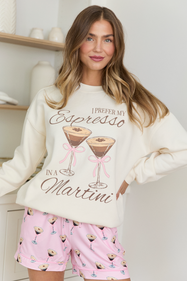 Espresso Martini Cream Graphic Sweatshirt