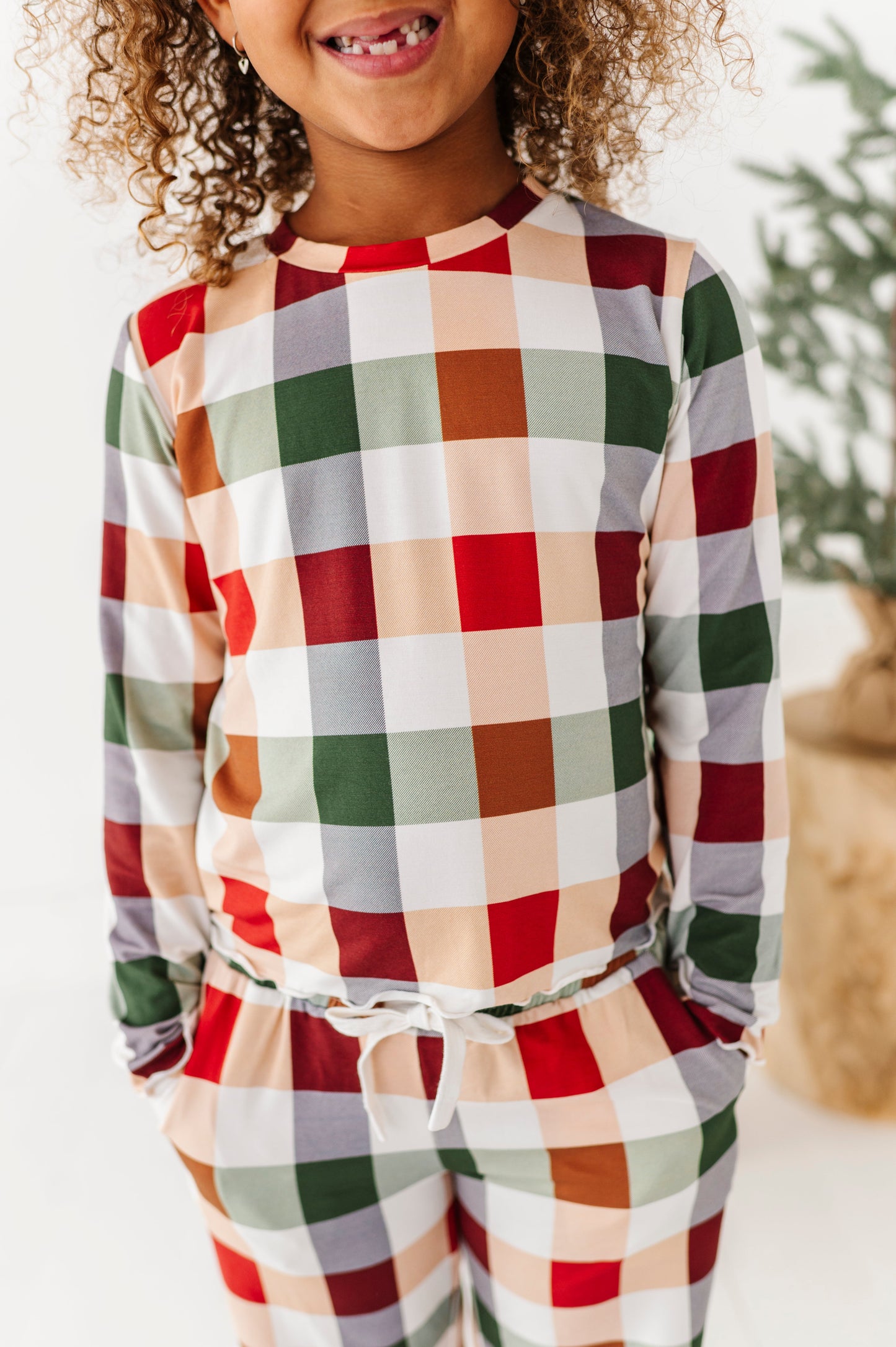 Holiday Plaid | GIRLS WIDE-LEG SET