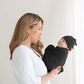 Black Swaddle Blanket and Hat Set