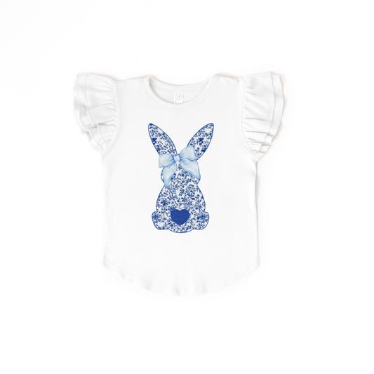 Blue Bunny Cotton Tail Flutter Sleeve