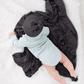 Black Swaddle Blanket and Hat Set