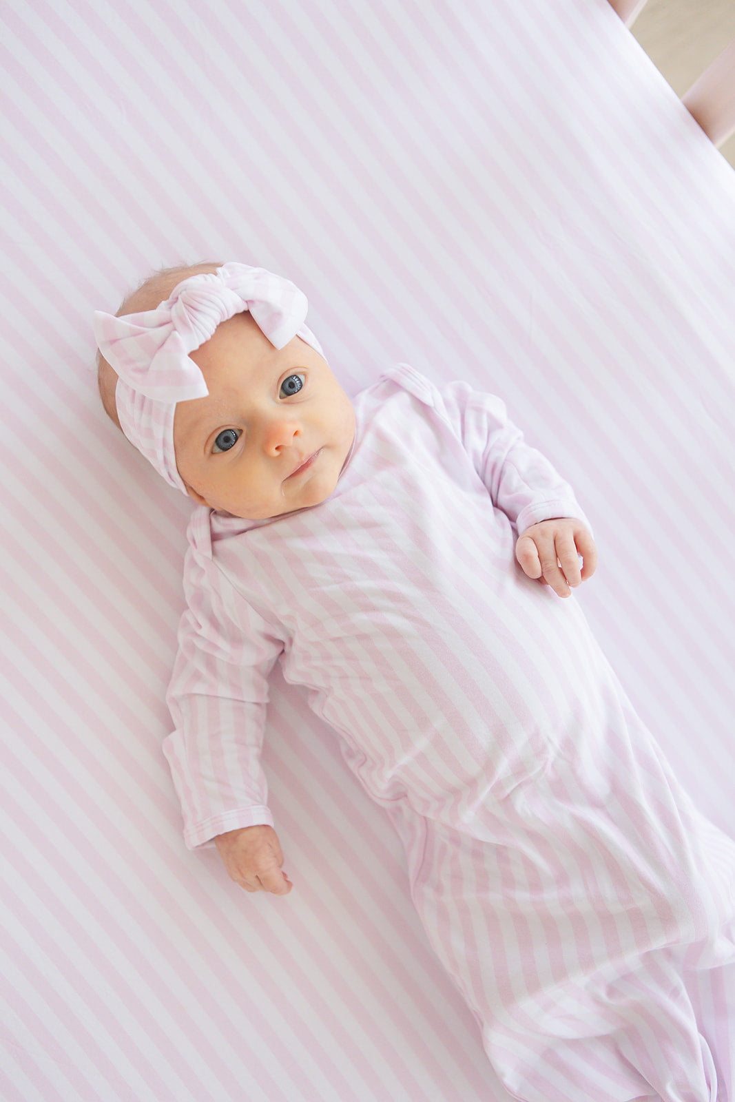 Pink Stripes Knotted Gown
