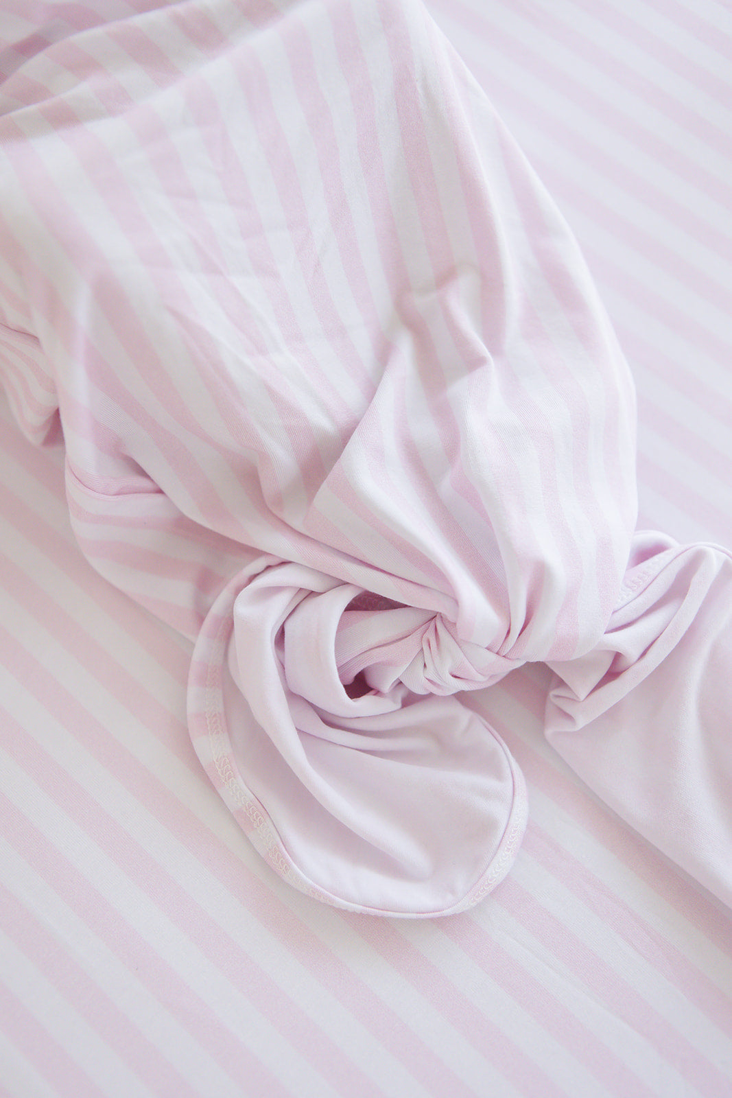 Pink Stripes Knotted Gown
