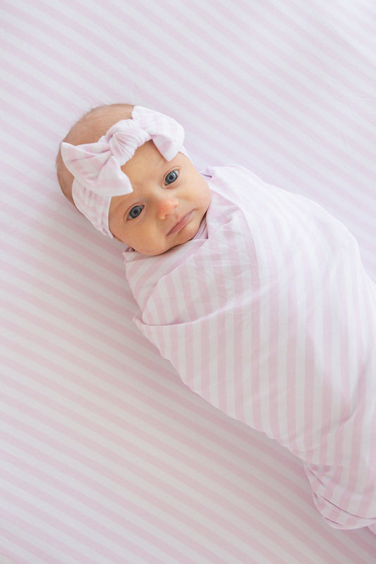 Pink Stripes Lightweight Blanket