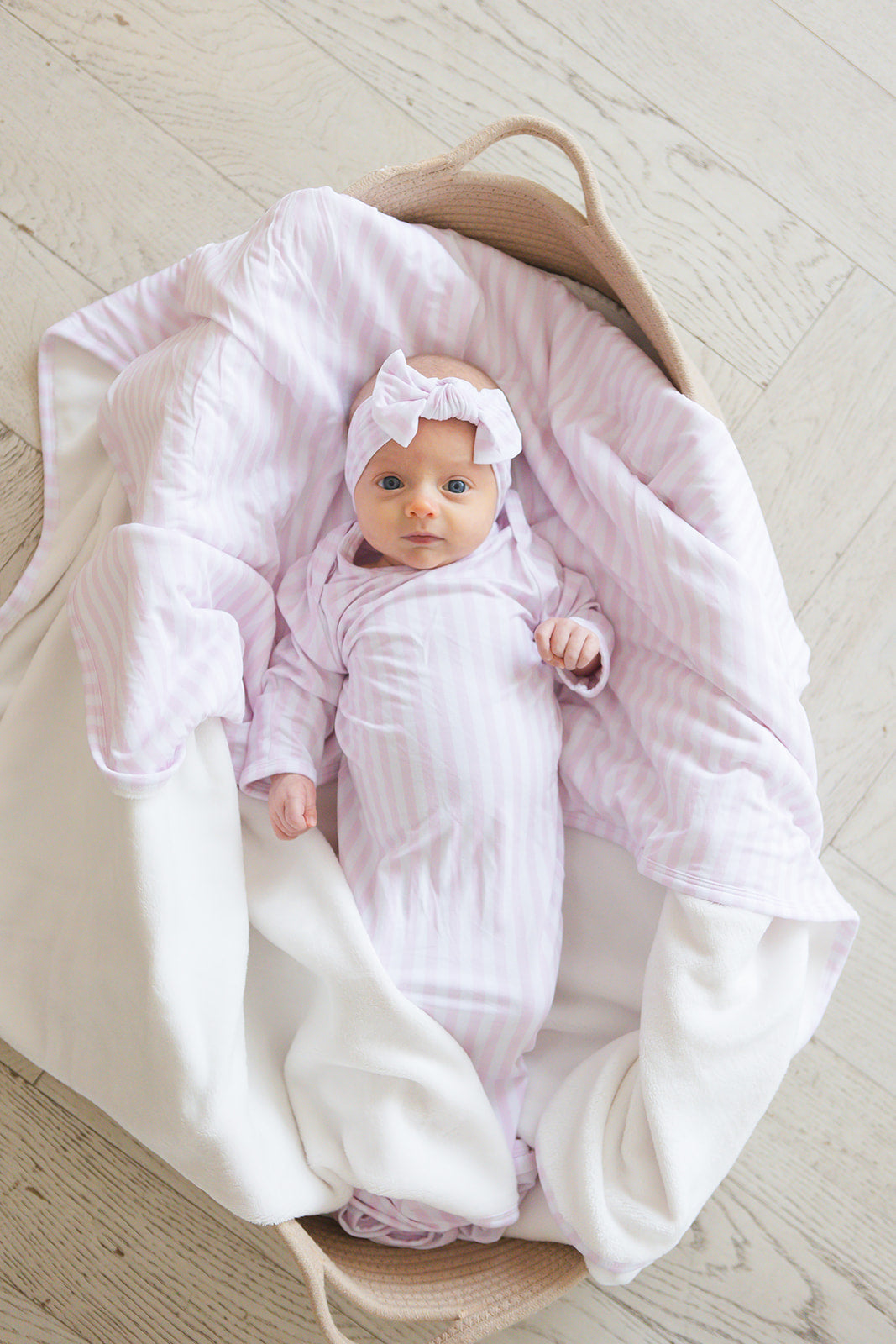 Pink Stripes Knotted Gown