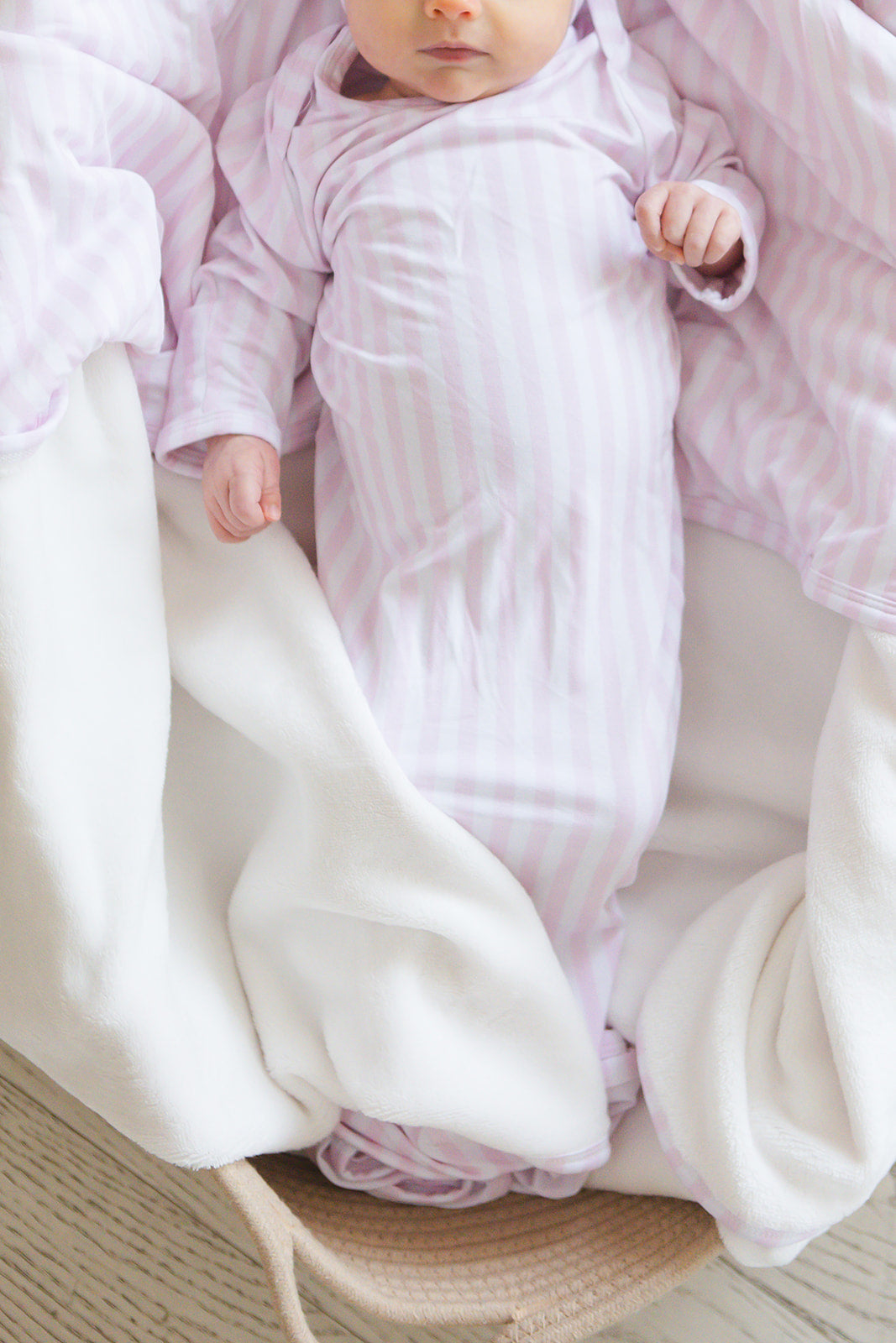 Pink Stripes Knotted Gown