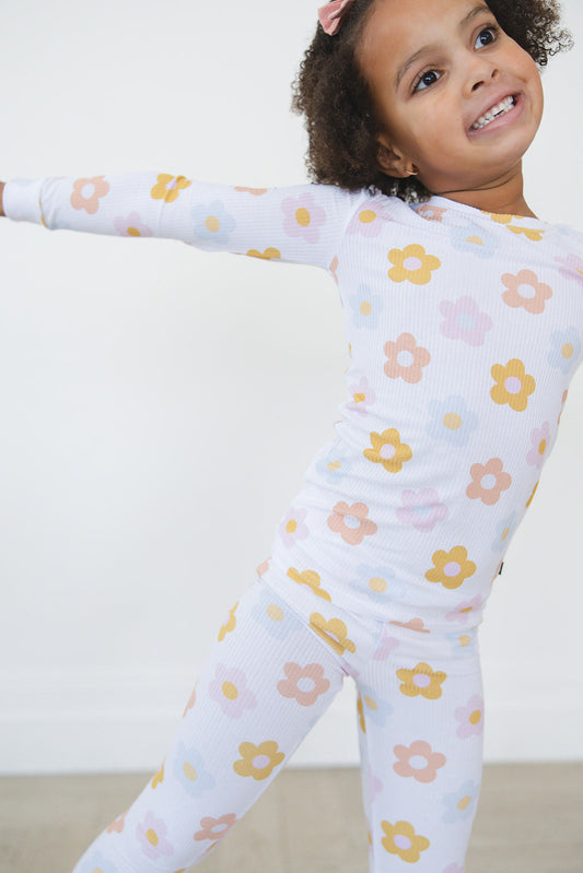 Daizzzy Ribbed 2-Piece Pajama Set