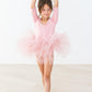 Vintage Pink 3/4 Sleeve Tutu Leotard