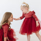 Pumpkin Spice Shimmer 3/4 Sleeve Tutu Dress