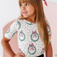 Girly Wreath Scoop Back Tee