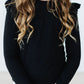 Black Long Sleeve Ruffle Tee