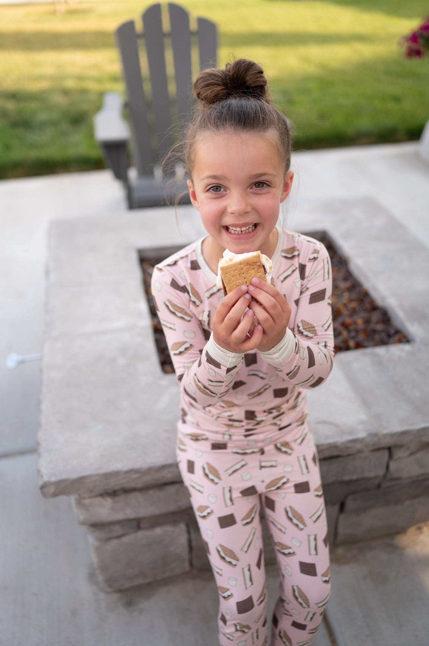 S'more to Love Long Sleeve Pajama - Pink