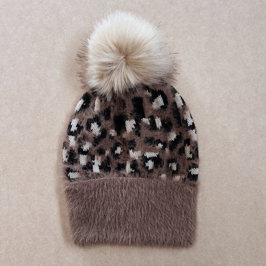 Mocha Leopard beanie