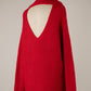 Leah Open Back Turtleneck- Red