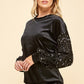 Noel Velvet Top- Black