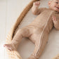 Cinnamon Cider Grid Zip Romper
