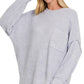 Arden Oversized Sweater- Heather Gray