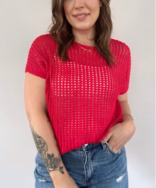 Cherry Blossom Crochet Top