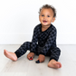 Black & Gray Checkered Two-Piece Pajama Set
