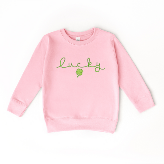 Lucky Clover Embroidered  Sweatshirt