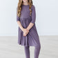 Vintage Violet 3/4 Sleeve Pocket Twirl Dress